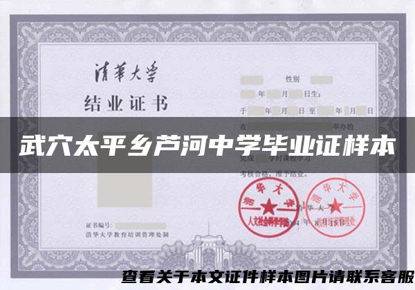 武穴太平鄉蘆河中學畢業證樣本