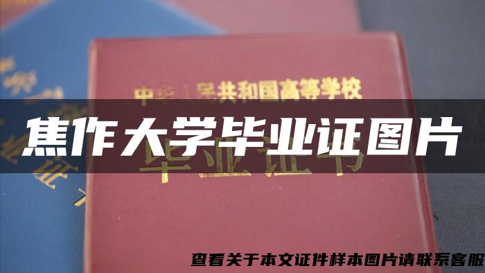 焦作大學畢業證圖片