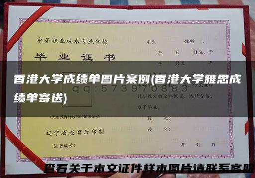 香港大學成績單圖片案例(香港大學雅思成績單寄送)