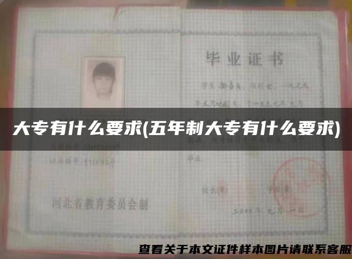 大專有什么要求(五年制大專有什么要求)