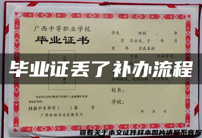 畢業證丟了補辦流程