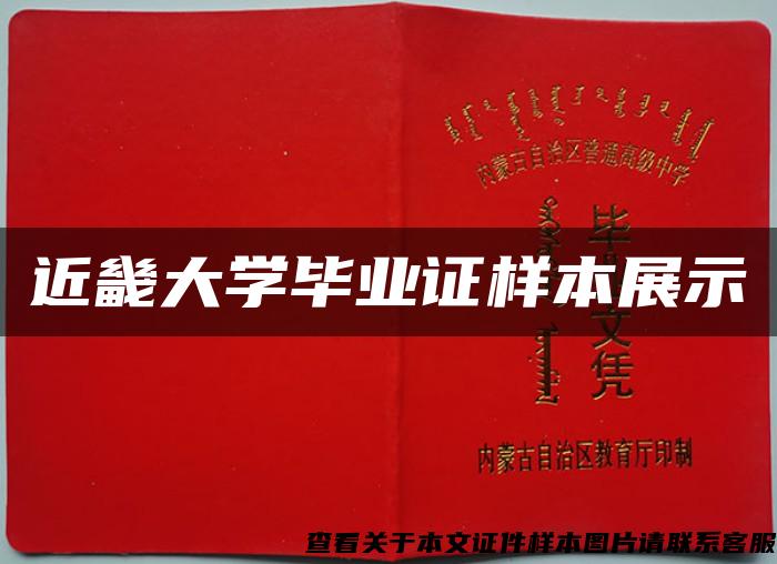 近畿大學畢業證樣本展示