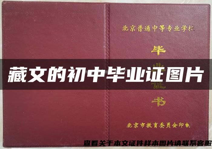 藏文的初中畢業證圖片