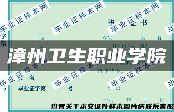 漳州衛生職業學院