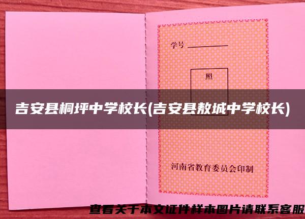 吉安縣桐坪中學校長(吉安縣敖城中學校長)