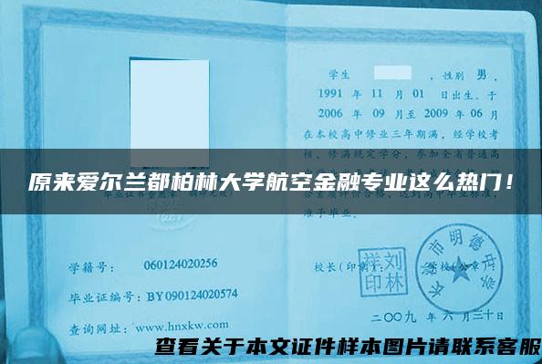 原來愛爾蘭都柏林大學航空金融專業這么熱門！