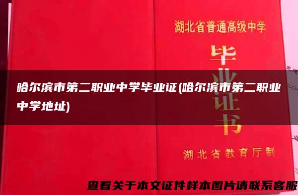 哈爾濱市第二職業中學畢業證(哈爾濱市第二職業中學地址)