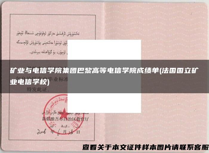 礦業與電信學院集團巴黎高等電信學院成績單(法國國立礦業電信學校)
