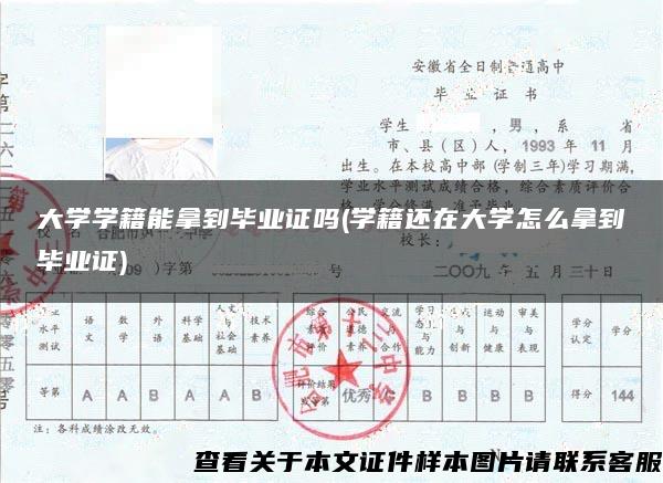 大學學籍能拿到畢業證嗎(學籍還在大學怎么拿到畢業證)