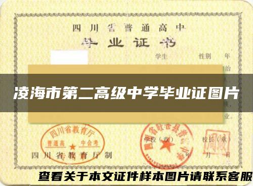 凌海市第二高級中學畢業證圖片