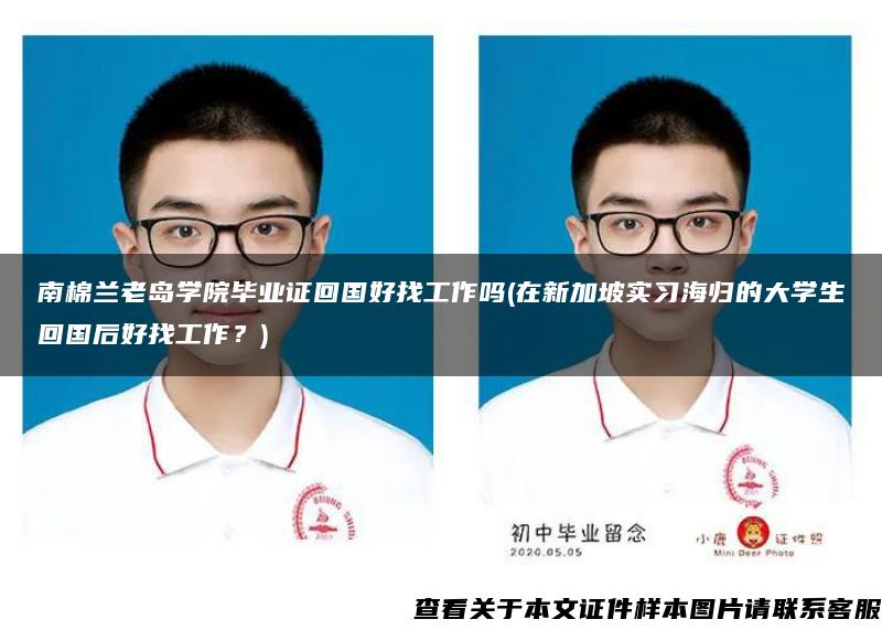 南棉蘭老島學院畢業證回國好找工作嗎(在新加坡實習海歸的大學生回國后好找工作？)