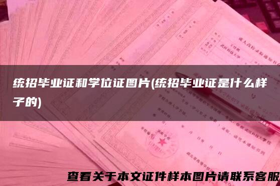 統招畢業證和學位證圖片(統招畢業證是什么樣子的)