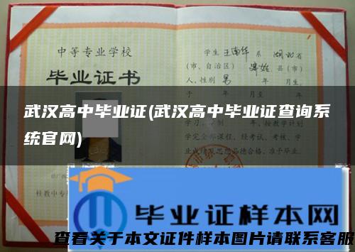 武漢高中畢業證(武漢高中畢業證查詢系統官網)