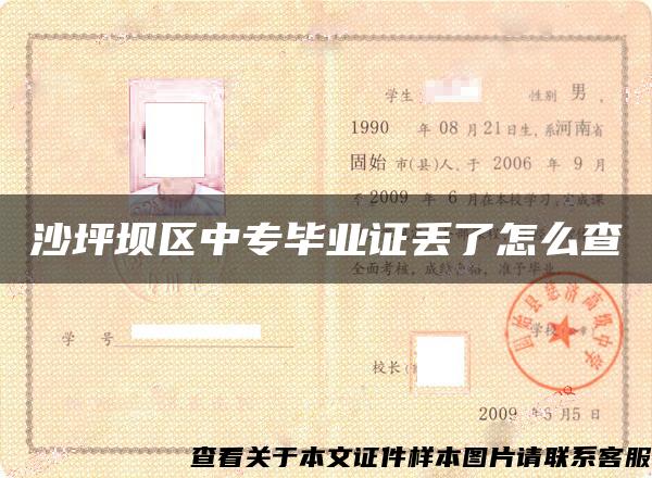 沙坪壩區中專畢業證丟了怎么查