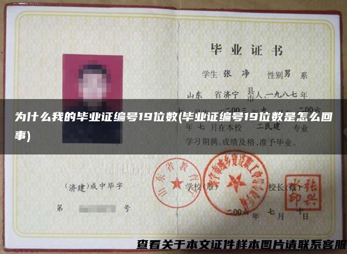 為什么我的畢業證編號19位數(畢業證編號19位數是怎么回事)