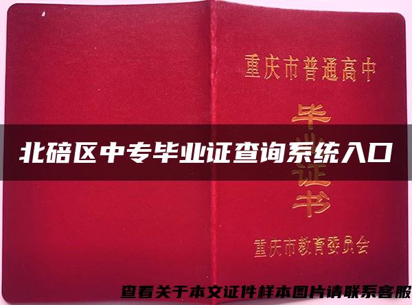 北碚區中專畢業證查詢系統入口