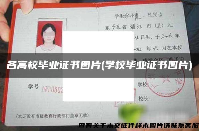 各高校畢業證書圖片(學校畢業證書圖片)