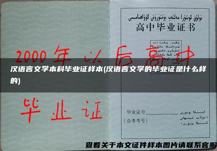 漢語言文學本科畢業證樣本(漢語言文學的畢業證是什么樣的)