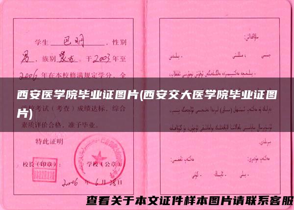 西安醫學院畢業證圖片(西安交大醫學院畢業證圖片)