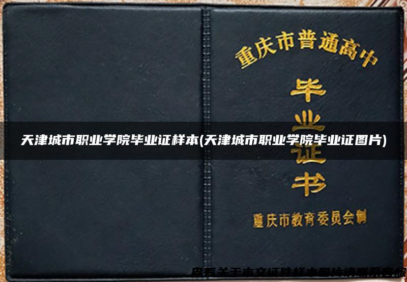 天津城市職業學院畢業證樣本(天津城市職業學院畢業證圖片)