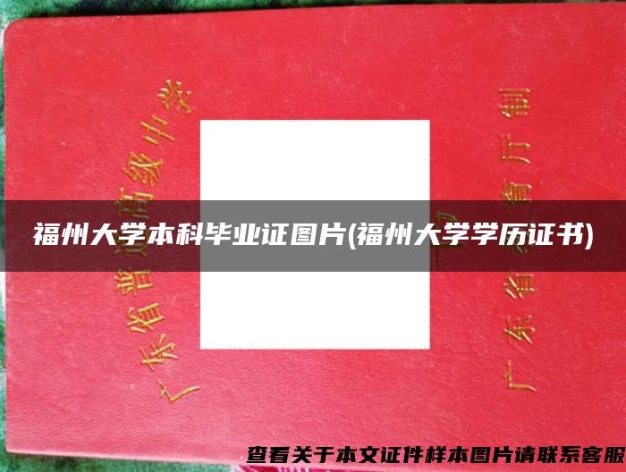 福州大學本科畢業證圖片(福州大學學歷證書)
