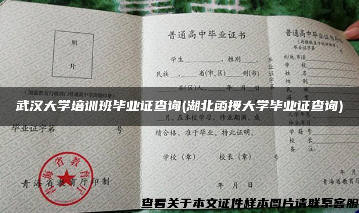 武漢大學培訓班畢業證查詢(湖北函授大學畢業證查詢)