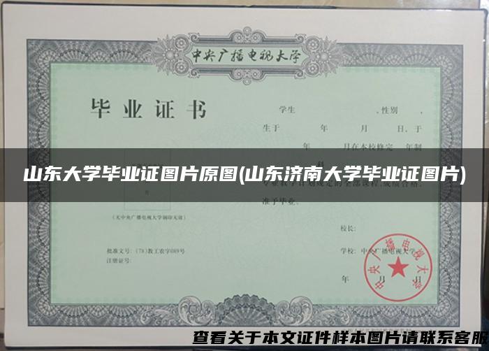 山東大學畢業證圖片原圖(山東濟南大學畢業證圖片)