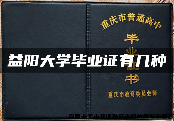 益陽大學畢業證有幾種