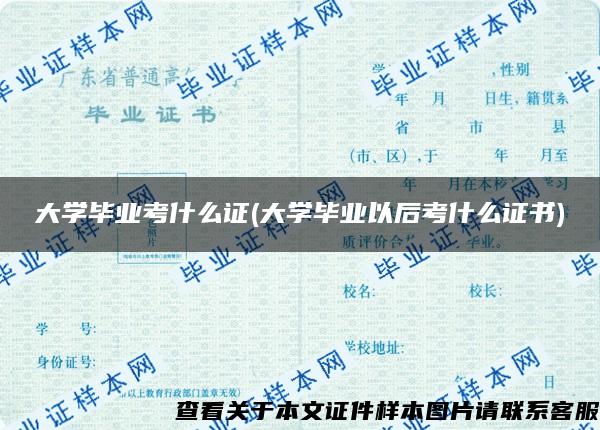 大學畢業考什么證(大學畢業以后考什么證書)