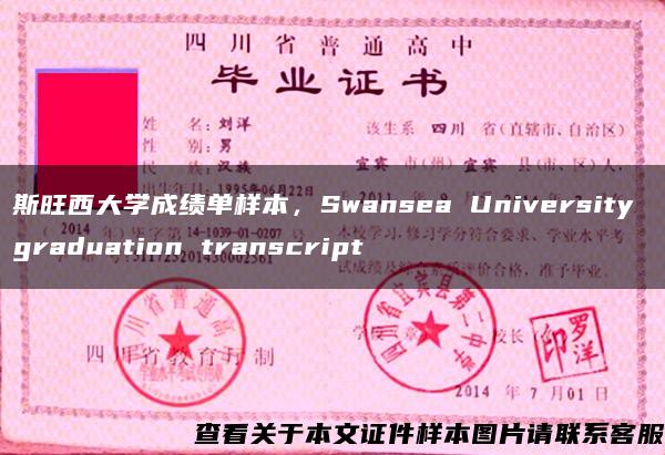 斯旺西大學成績單樣本，Swansea University graduation transcript