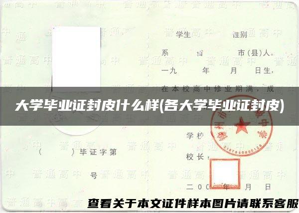大學畢業證封皮什么樣(各大學畢業證封皮)