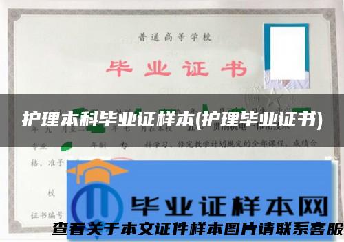 護理本科畢業證樣本(護理畢業證書)