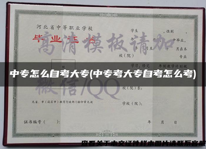 中專怎么自考大專(中?？即髮Ｗ钥荚趺纯?