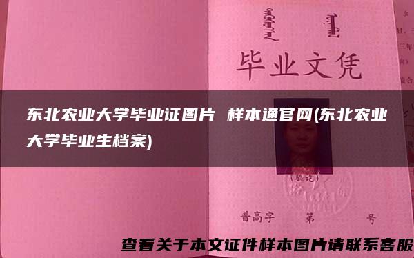 東北農業大學畢業證圖片 樣本通官網(東北農業大學畢業生檔案)