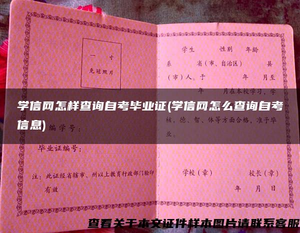 學信網怎樣查詢自考畢業證(學信網怎么查詢自考信息)