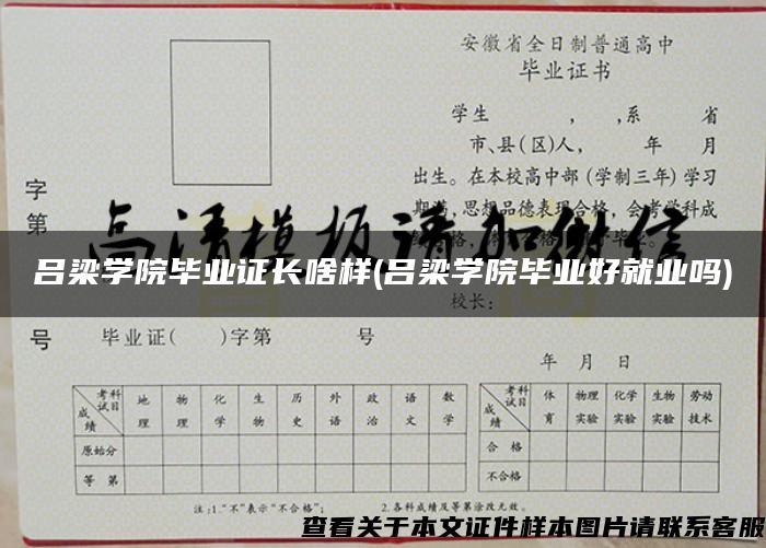 呂梁學院畢業證長啥樣(呂梁學院畢業好就業嗎)