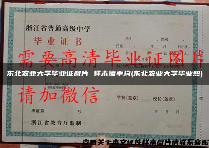 東北農業大學畢業證圖片 樣本熵重構(東北農業大學畢業照)