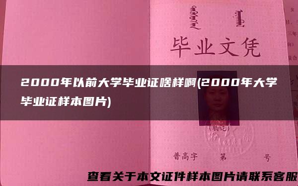 2000年以前大學畢業證啥樣啊(2000年大學畢業證樣本圖片)