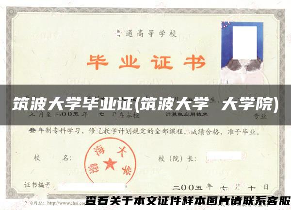 筑波大學畢業證(筑波大學 大學院)