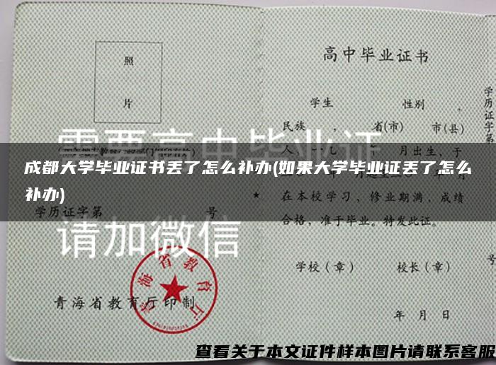 成都大學畢業證書丟了怎么補辦(如果大學畢業證丟了怎么補辦)