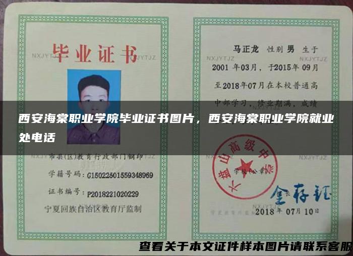 西安海棠職業學院畢業證書圖片，西安海棠職業學院就業處電話