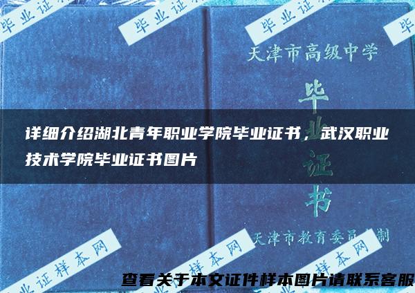 詳細介紹湖北青年職業學院畢業證書，武漢職業技術學院畢業證書圖片