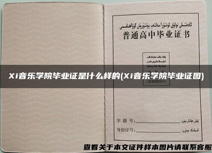 Xi音樂學院畢業證是什么樣的(Xi音樂學院畢業證圖)
