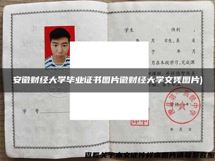 安徽財經大學畢業證書圖片徽財經大學文憑圖片)
