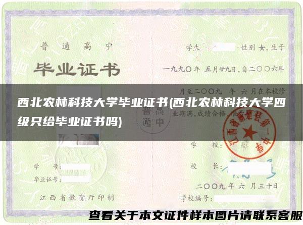 西北農林科技大學畢業證書(西北農林科技大學四級只給畢業證書嗎)