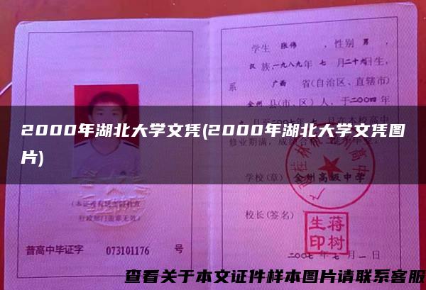 2000年湖北大學文憑(2000年湖北大學文憑圖片)