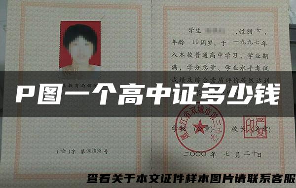 P圖一個高中證多少錢