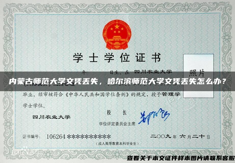內蒙古師范大學文憑丟失，哈爾濱師范大學文憑丟失怎么辦？