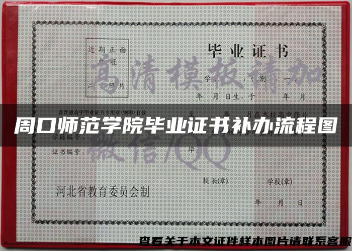 周口師范學院畢業證書補辦流程圖