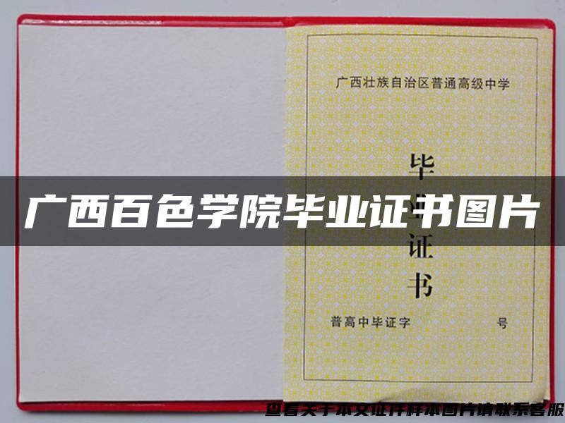廣西百色學院畢業證書圖片